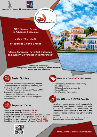 5th Summer School in Advanced Economics