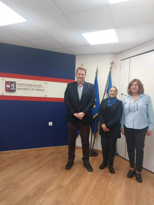 Vice Rector Associate Professor Spyros Roukanas, Assoc Professor Karima Bouziane, Dr. Christina Kontogoulidou
