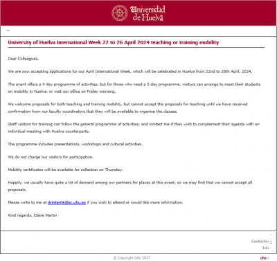 &Delta;&iota;&epsilon;&theta;&nu;ή&sigmaf; &Epsilon;&beta;&delta;&omicron;&mu;ά&delta;&alpha; &Epsilon;&pi;&iota;&mu;ό&rho;&phi;&omega;&sigma;&eta;&sigmaf;/&Delta;&iota;&delta;&alpha;&sigma;&kappa;&alpha;&lambda;ί&alpha;&sigmaf; &sigma;&tau;&omicron; &Pi;&alpha;&nu;&epsilon;&pi;&iota;&sigma;&tau;ή&mu;&iota;&omicron; &tau;&eta;&sigmaf; Huelva, &Alpha;&pi;&rho;ί&lambda;&iota;&omicron;&sigmaf; 22 - 26, 2024