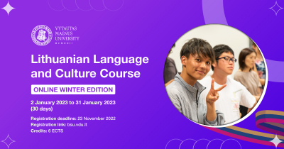 Application for tuition waiver to attend online Lithuanian Language and Culture Winter Course